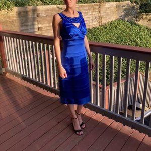 Royal Blue Satin Dress